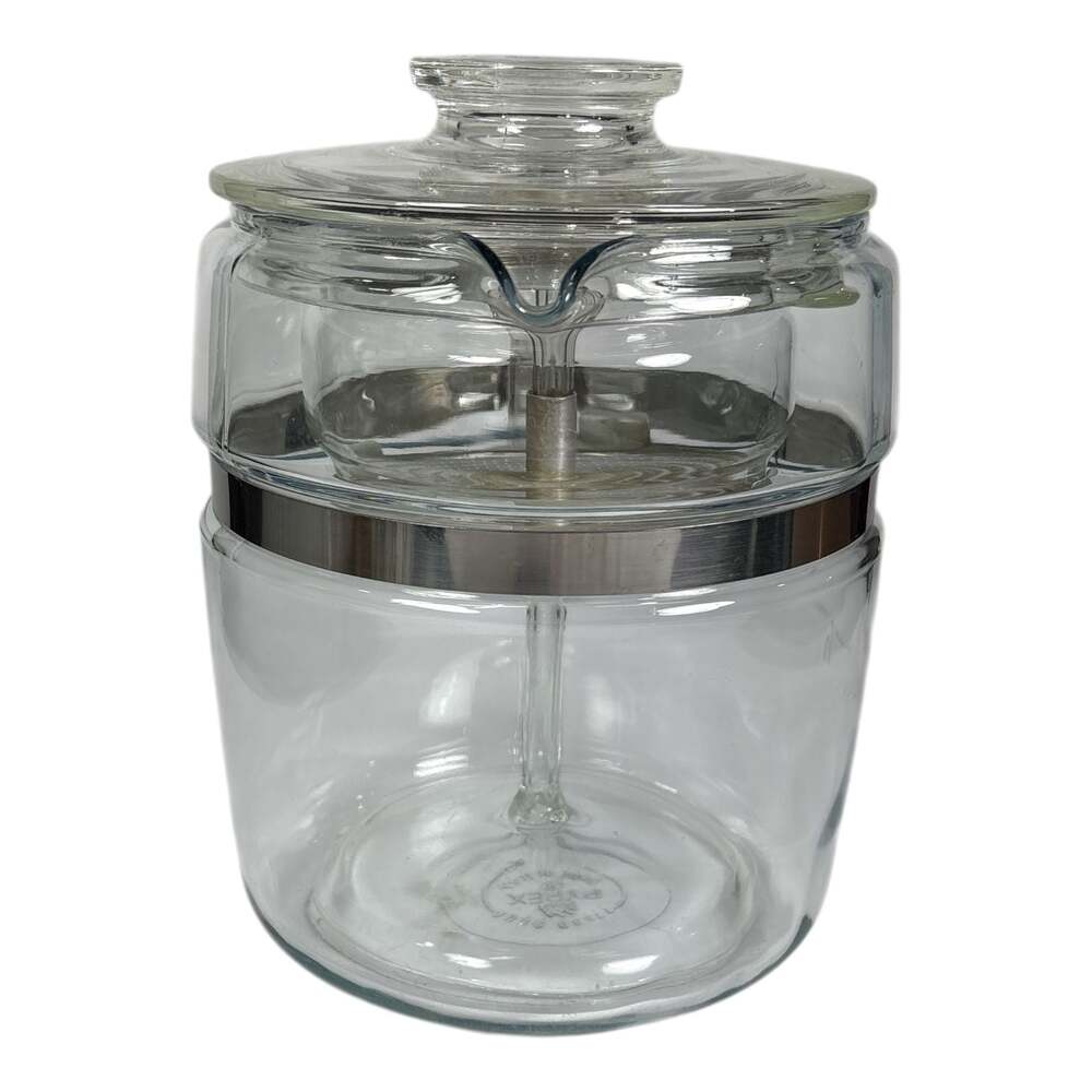Vintage 7759 B Pyrex 9 Cup Glass Percolator Coffee Pot Flame Ware Complete Set - Picture 6 of 7
